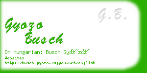 gyozo busch business card